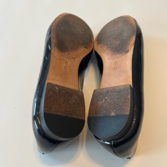 (2 for $45) Coach Black Patent Round Toe Shoes - Picture 5 of 5
